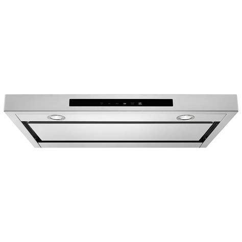 low profile stainless steel kitchen under cabinet vented exhaust hoods|kitchenaid 30 under cabinet hood.